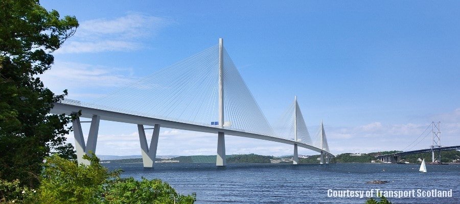Queensferry Crossing (New Forth Bridge) on target