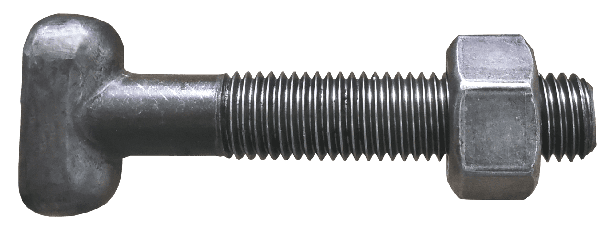 Tee-bolt self colour assembly with nut