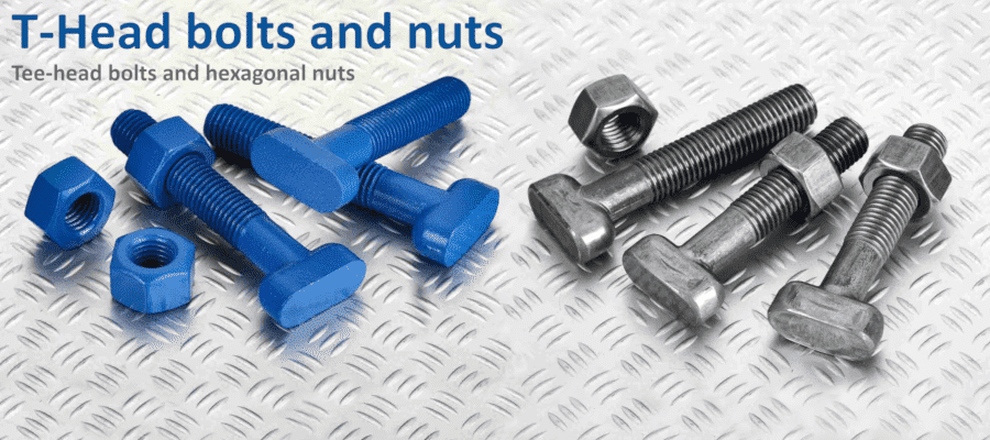Andrews Fasteners Limited together with its partnership factory manufactures and distributes T-Head bolts and nuts assemblies (Tee-Head bolts and hexagonal nuts) for use within the waterworks industry worldwide (ANSI/AWWA C111/A21.11).